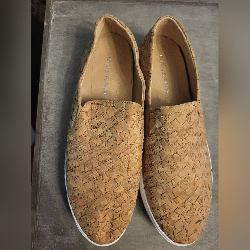 Light tan slide ins by Donald pliner.